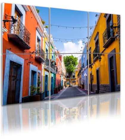 6 Pack Art Acoustic Panels Street frogs famous Puebla Decorative Sound Absorbing Wall Panels 72x48 Noise Canceling Soundproof Padding Room Decor for Office