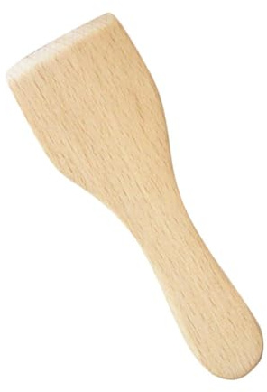 Mipcase 4 pièces Lot de Spatules Bois de Hêtre Petit Format Pelle de Cuisine Sans Danger Raclette à Beurre Résistante Ustensiles Durables pour Poêles Antiadhésives
