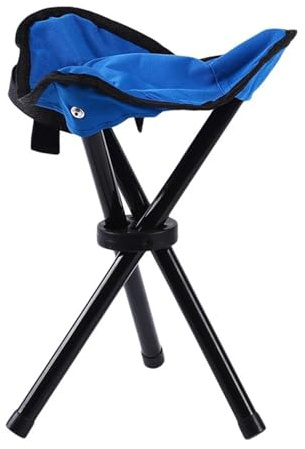 EXQIOUR Portable Folding Seat Tripod Chair Use Height 12in Tripod Stool Foldable 3 Legs Chair for Beach Camping Outdoor Activity Camp Chair
