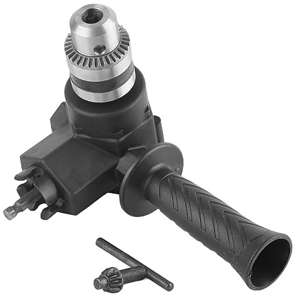 Kit d’accessoires pour perceuse à angle droit, accessoire d’extension d’angle pour perceuse sans fil avec courbure à 90 degrés pour les espaces restreints, poignée de mandrin en mé