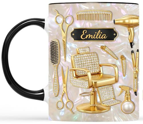 Cadeau Plus Mug Personnalisé - Coiffeur Femme Homme - Cadeau Pour Une Coiffeuse, Tasse A Cafe Personnalisé, Mug Personnalisé, Tasse Personnalisée, Tasse Personnalisable (Modèle 1)