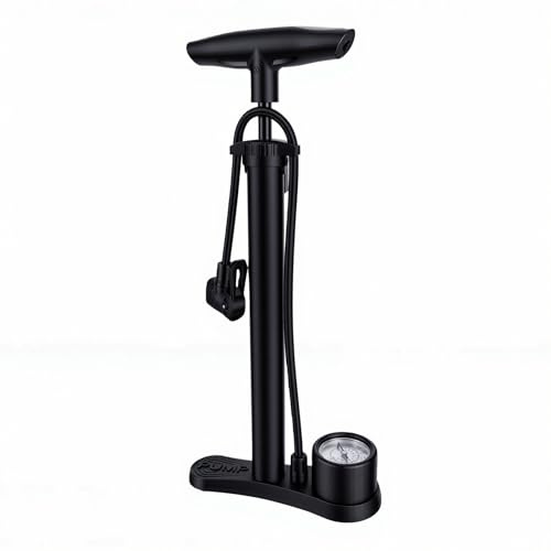 Generic Bärbar Manuell Högtrycksdäckpump med Ergonomiskt Dubbelfärgat Handtag och Halkfri Bas för Bilar Motorcyklar Cyklar och Sportbollar