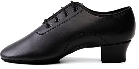 HIPPOSEUS Ragazzi Scarpe da Ballo Latino Americano con Suola Spaccata Scarpe da Ballo Salsa Tango per Uomo Tacco Basso