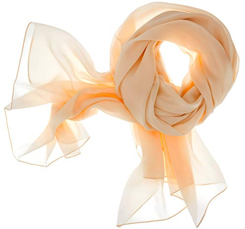 DOLCE ABBRACCIO by RiemTEX ® Schal Damen LADY SUNSHINE Seidentuch Tücher mit hohem Seidenanteil Pashmina Stola Tuch Halstuch in elegantem Beige Kopftuch Damen Seidenschal Elegante Schals (Cappuccino)