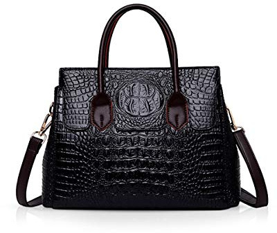 NICOLE & DORIS Taschen Handtaschen designer taschen Krokodil Top umhängetasche luxuriöse ledertasche damen PU Leder Schwarz