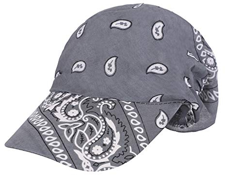 RUIXIB Damen Kopftuch Schal Cap Mützen für Haarausfall mit Schirm Bandana Cap Sommer Faltender Retro Stil Sonne-Hut Visier Kappe Anti-UV für Golf Tennis Baseball Hut