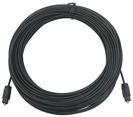 Pxyelec Cable TosLink digital de fibra óptica de audio SPDIF de 25 m, color negro