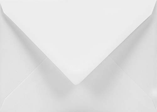 Netuno 25 Briefumschläge Weiß DIN C6 11,4x16,2 cm edel und schön | 120g Aster Smooth White · hochwertige und elegante weiße Briefumschläge für Hochzeit, Einladungen & Grußkarten