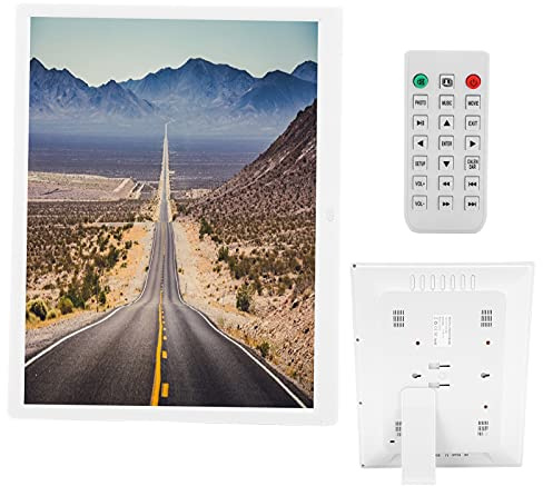 VBESTLIFE 15 Zoll Digitaler Bilderrahmen, 1024 X 768 Auflösung Unterstützung MP3 / MP4 / Image Image Play Elektronisches Fotoalbum, Familien, Freunde(EU-Stecker)