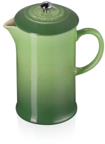 LE CREUSET Cafetera de prensa de cerámica de gres, 1 L, Bamboo, 60706084080003