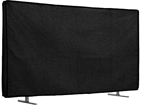 kwmobile Custodia Protettiva TV Compatibile con 75 TV - Copri Televisore da Esterno - Copertura Antipolvere TV nero