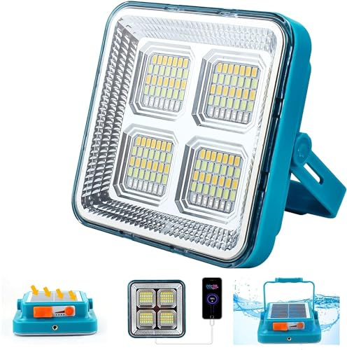 7000LM Uppladdningsbar LED Strålkastare Solar LED Spotlight Battery 4 Modes LED Floodlight 12000mAh USB Sppladdningsbar LED Arbetslampa Fällbar LED Arbetslampa