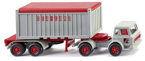 Wiking 052501 H0 Harvester Containersattelzug 20 Sealand grau rot Spur HO 1:87