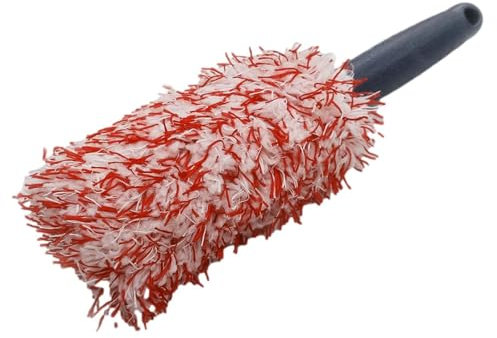 Spazzola per ruote, spazzola per la pulizia dei cerchioni 'auto, spazzola per la pulizia dei dettagli dei cerchi in lega, spazzola morbida in microfibra per auto, spazzola per i dettagli delle