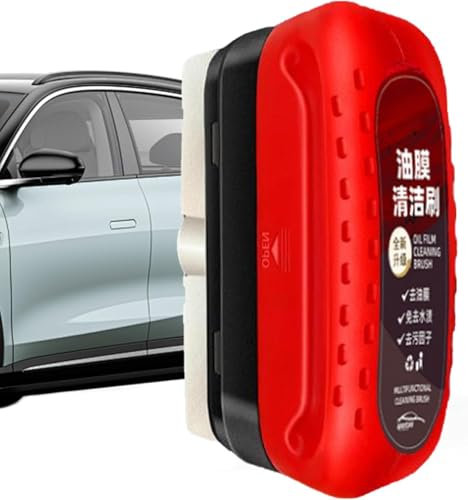 Automotive Oil Film Cleaning Brush,Glass Cleaning Board, Car Glass Oil Film Cleaner Remover, Car Auto Windscreen Cleaner Oil Film Removal for Car Window Glass Cleaner (1PC-Brush)