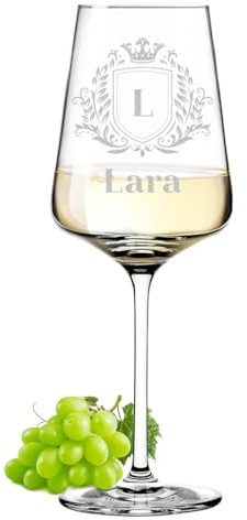 polar-effekt Leonardo Puccini Weinglas 560 ml mit Gravur - Glas mit Namensgravur - Geschenk-Idee zum Geburtstag und Weihnachten - ideal für Frauen und Männer