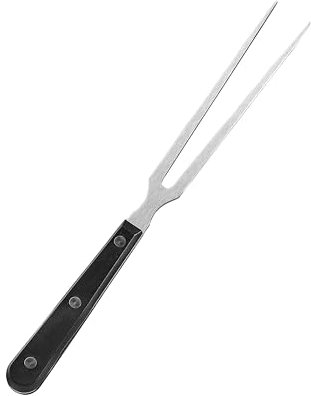 Fourchettes à viande en acier inoxydable – Fourchette à découper pour viande sur grill, barbecue – Fourchette de cuisson avec deux dents pour rôtir de cuisine – Fourchette de service à la dinde avec