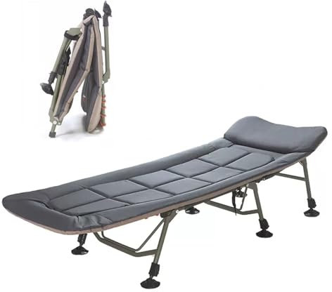 Leichtes Feldbett Klappbar Einziehbare Beine 200x70x30 cm, Klappbett Camping Breit Herausnehmbare Matratze, Tragfähigkeit 150 kg