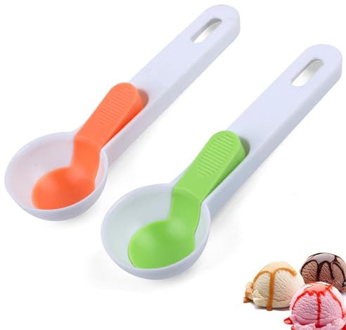 2pcs Versatile Ice Cream Scoops with Trigger, Melon Baller, and Cookie Scoops for Baking - Small Ice Cream Scoop, Potato Scoop,Cookie Dough Scoop，Meatball Maker，Mash Potato Scoop