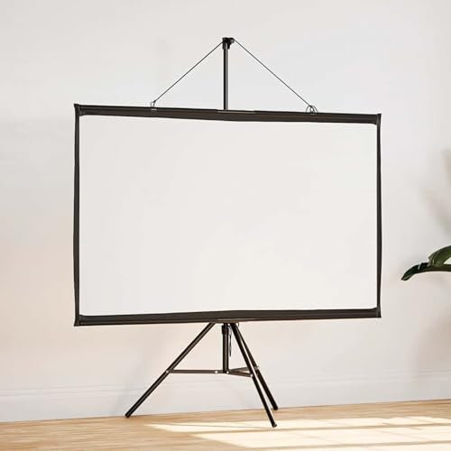 qohoio Schermo di Proiezione con Treppiede 72 Pollici 16:9,Schermi di Proiezione,Portatile,Ideale per Home Theatre,Film all’Interno e Esterno-4101047