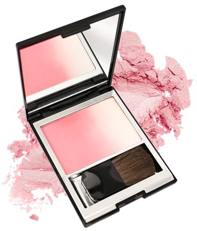 Blush Poudre, Paillette Multifunction Rose Pêche Fard a Joue, Longue Tenue Palette Maquillage, Poudre Texture Veloutée, Imperméable Résistant Transpiration, High Pigmenté, Cadeaux Maquillage Femmes-05