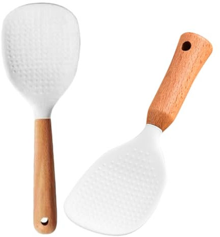 CONGARTENO 2piezas Cuchara Arrocera Duradera Pala De Silicona Utensilios De Cocina Espátula Práctica
