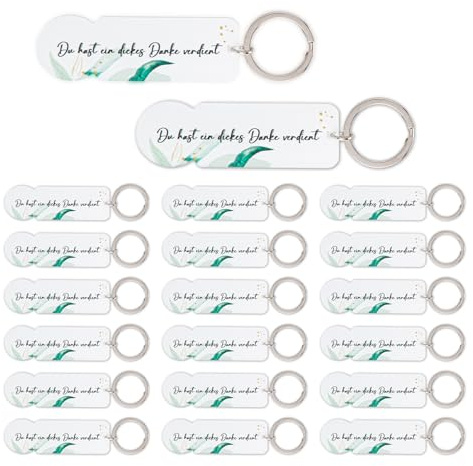 Pack of 20 Shopping Trolley Token Keyrings, Acrylic Shopping Trolley Releaser, Shopping Token, Multipack Key Chain, Personalised Set for Supermarket, Christening Birthday Gifts for Guests, 7 x 2.3 cm