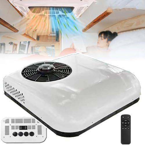 LISTaRSw Aire Acondicionado De Techo para Vehículos Recreativos De 12 V/24 V (Volumen De Aire De 430 M³/H), Aire Acondicionado para Vehículos Recreativos De 850 W, para Camiones 24V-White