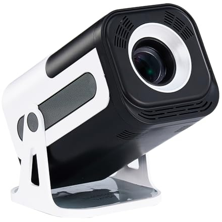 Mini proyector 1080P HD, WiFi 6, Bluetooth 5.0, Android 11.0, 180° giratorio, Auto Keystone (Black-Pink)