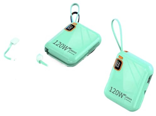 eRgDFS Power Bank Portatile 50000mAh 120W bidirezionale Veloce Compatibile con(Green 10000mAh)