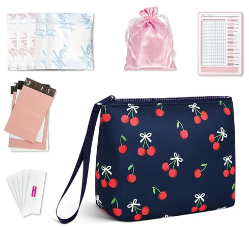 Kit Premieres Regles Jeune Filles Cadeau Fille Adolescent Première Règle Pochette Serviette Hygiénique Pochette Regle Fille en Néoprène pour Tampons Hygiéniques Femmes Protège Slip Culotte Menstruelle