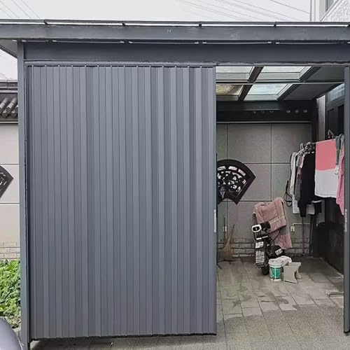 Dragspelsdörrar Skjutdörr för Utomhusbruk för Förråd/Garage, Låsbar Vikdörr för Köksskåp/Rumsavdelare, Utvändig Hundgrind, Extra Bred, Infällbar(16x35in/40x90cm)