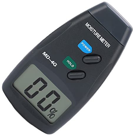 Ghzste Misuratore di umidità del legno, ABS, tester digitale di umidità con display LCD, funzione di blocco di lettura per legno, bambù, carta, erbe medicinali