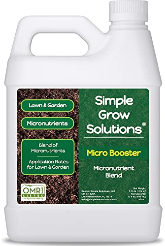 Organic Micronutrient Booster- Complete Plant & Turf Nutrients- Simple Grow Solutions- Garden & Lawn Fertilizer- Grower, Gardener- Liquid Food for Grass, Tomatoes, Flowers, Vegetables (32 Ounce)