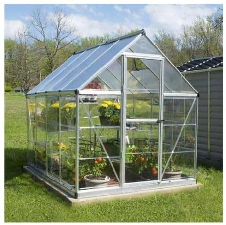 CANOPIA Serre de Jardin en Polycarbonate Hybrid 4,50 m², Couleur Argent, Ancrage au Sol Non