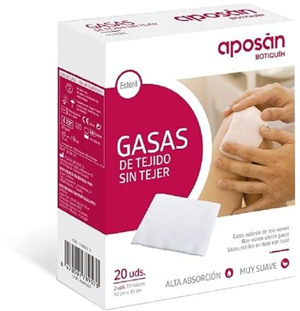 Aposán GASA DE TEJIDO SIN TEJER ESTERILES APOSAN 20 UNIDADES MUY SUAVES
