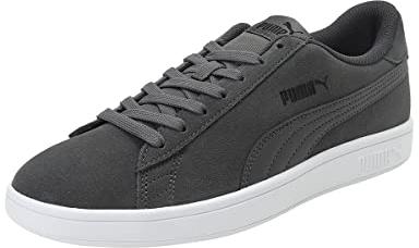 PUMA Unisex Puma Smash V2 Sneaker, Castlerock Puma Black White, 48.5 EU