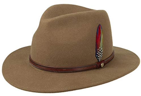 Stetson Rantoul Wollfilz Traveller Wollfilzhut Wollhut (L (58-59 cm) - Hellbraun)