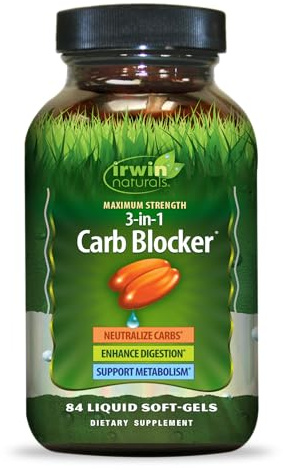 Irwin Naturals Maximum Strength 3-in-1 Carb Blocker 84 Count
