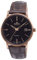 Dugena Herren-Armbanduhr 7000360 Festa Klassik, Automatik, schwarzes Zifferblatt, Edelstahlgehäuse, Saphirglas, Lederband, Dornschließe, 5 bar