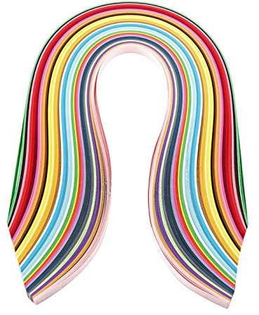 HERCHR 720 Stück Papier Quilling Strips Set 36 Farben 540mm(5mm)