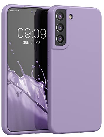 kwmobile Handyhülle für Samsung Galaxy S22 Plus Hülle - Case Silikon - Kabelloses Laden - Schutzhülle Cover in Veilchen Lila