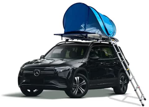 Sport Tent Autodachzelt Wasserdichtes faltbares Dachzelt mit Leiter Harte Basis für 3-Personen Outdoor-Camping Glamping