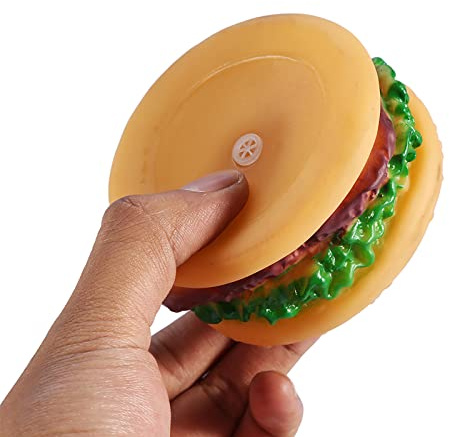 Liten Hundleksak Hamburger Hundleksak Pipande Husdjursleksak Ljud Hamburgerfoderformad Pipervalp Hundleksakstillbehör