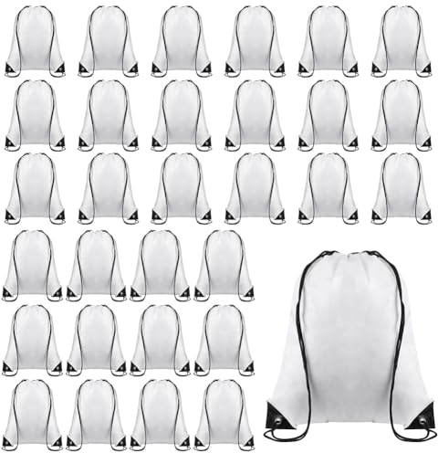 Graootoly 30 Pezzi Vuoto Sublimazione Coulisse Oxford Panno Coulisse Bulk Pressa di Sublimazione Riutilizzabili Cinch Bag Sackpack,