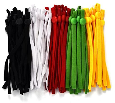 Cuerdas Elasticas 50 / 100pcs Mascarilla plana Banda elástica Cuerda de goma Oído colgando Cuerda Ajustable Bricolaje Accesorios de artesanía de costura elástica multicolor suave Cuerdas Elasticas Mus
