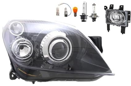 Johns, Scheinwerfer Hauptscheinwerfer passend für Opel Astra H 03/2004- Xenon D2S H7 RE + Nebelscheinwerfer + Leuchtmittel