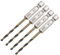 QUARKZMAN 4 Pcs Foret Hélicoïdal à Tige Hexagonale en Acier Rapide, 3mm Diamètre de Perçage avec 1/4 Pouce Tige Hexagonale 80mm Longueur