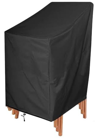 VIRSUS 1 Copertura Protettiva per Sedie da Esterno 4604, misura 70x85x110 cm, Tessuto Oxford Impermeabile per Sedie Impilabili, Telo Protezione da Polvere, Pioggia, Neve, Raggi UV per Sedie Giardino