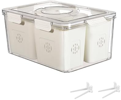 Foeska Ciotole per snack con coperchi, Scatole per snack per bambini con scomparti, Scatole per alimenti riutilizzabili (white 4 Scatola di scarico)